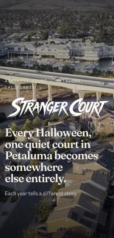 Stranger Court website on mobile